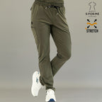 Women’s 930 Olive Green Super Stretch jogger scrub pants front view