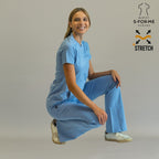 Women’s 915 Super Stretch Sky Blue Flare Scrub Pants