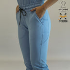 Women’s 915 Super Stretch Sky Blue Flare Scrub Pants