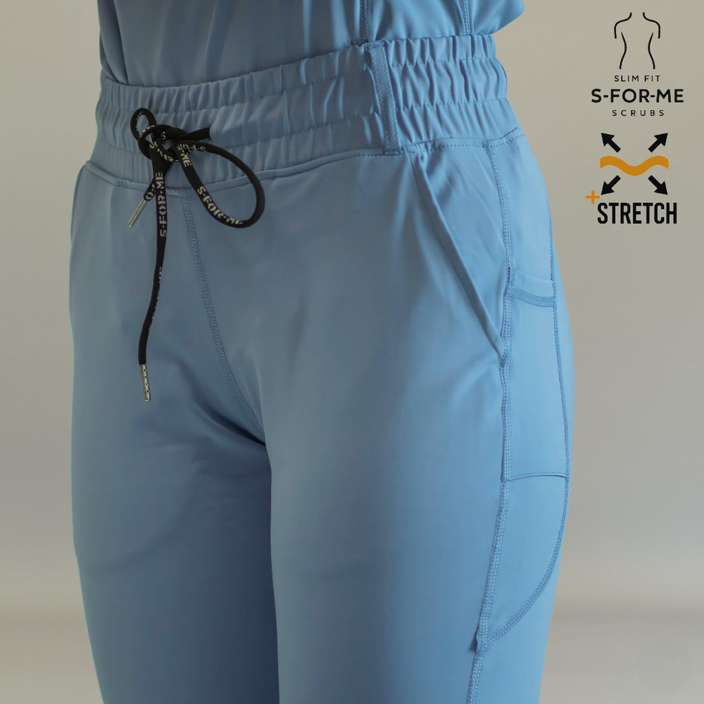 Women’s 915 Super Stretch Sky Blue Flare Scrub Pants
