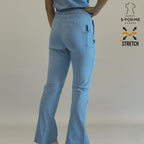 Women’s 915 Super Stretch Sky Blue Flare Scrub Pants