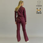 Women’s 915 Super Stretch Maroon Flare Scrub Pants