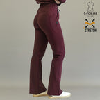 Women’s 915 Super Stretch Maroon Flare Scrub Pants