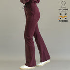Women’s 915 Super Stretch Maroon Flare Scrub Pants