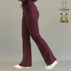 Women’s 915 Super Stretch Maroon Flare Scrub Pants