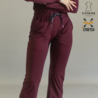 Women’s 915 Super Stretch Maroon Flare Scrub Pants