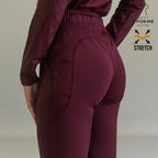 Women’s 915 Super Stretch Maroon Flare Scrub Pants