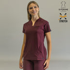 Women’s Top 915 Maroon, Super Stretch Scrubs