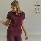 Women’s Top 915 Maroon, Super Stretch Scrubs