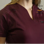 Women’s Top 915 Maroon, Super Stretch Scrubs