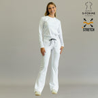 Women's Top 915 White, Super Stretch Scrubs
