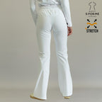 Women's 915 Super Stretch White Flare Scrub Pants