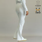 Women's 915 Super Stretch White Flare Scrub Pants