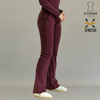 Women’s 915 Super Stretch Maroon Flare Scrub Pants