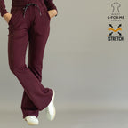 Women’s 915 Super Stretch Maroon Flare Scrub Pants