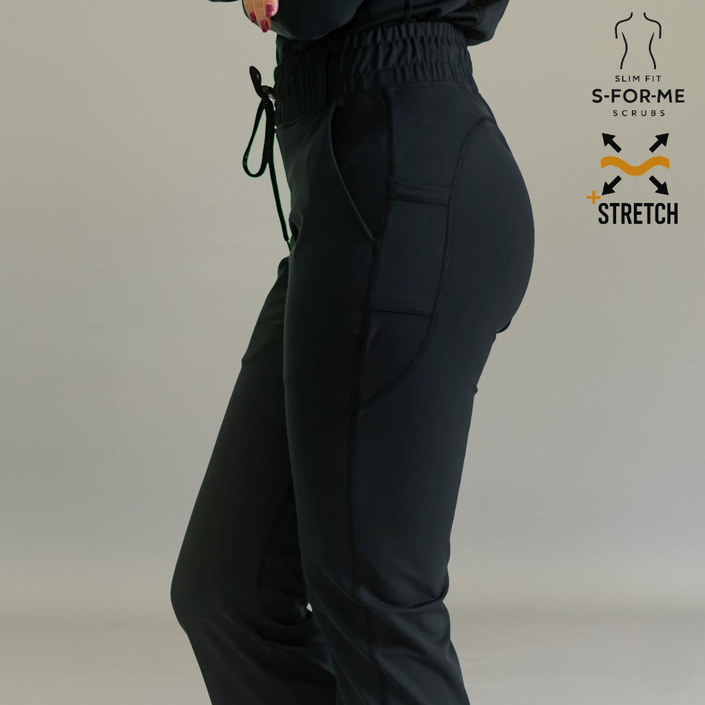 Women’s 915 Super Stretch Black Flare Scrub Pants