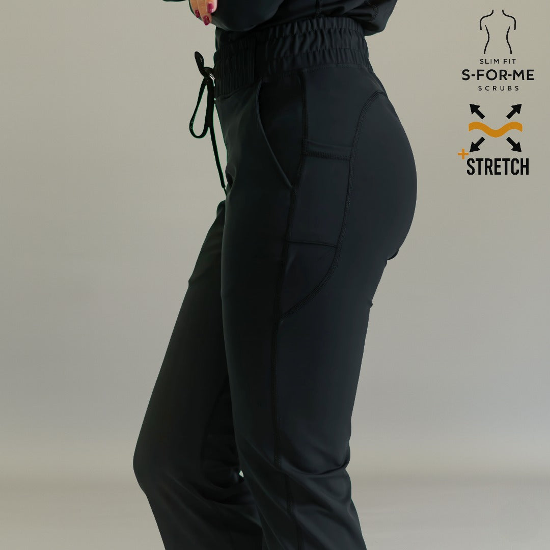 Women’s 915 Super Stretch Black Flare Scrub Pants
