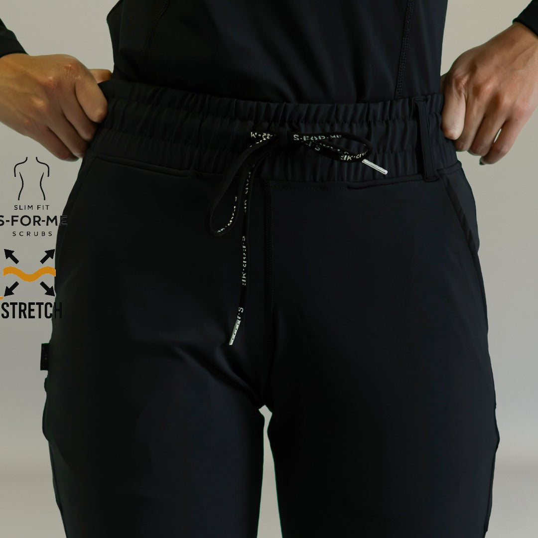 Women’s 915 Super Stretch Black Flare Scrub Pants