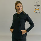 Women’s Top 915 Black, Super Stretch Scrubs