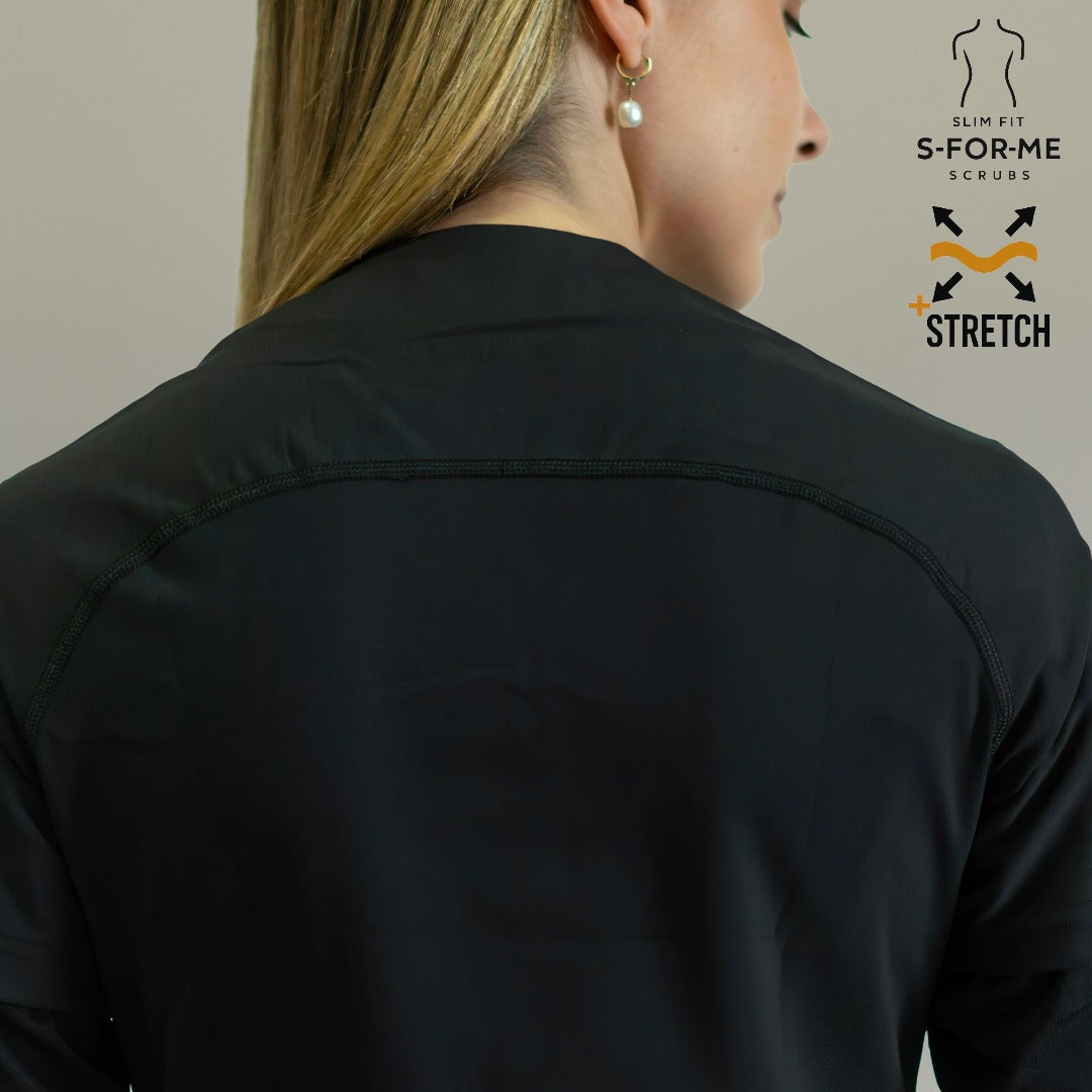 Women’s Top 915 Black, Super Stretch Scrubs