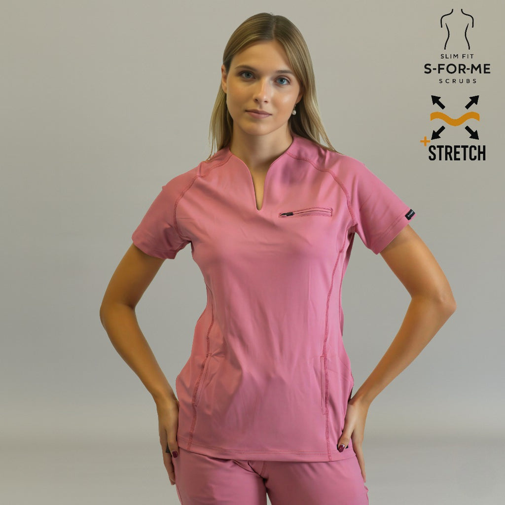 Women’s Top 915 Mauve Rose, Super Stretch Scrubs