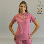 Women’s Top 915 Mauve Rose, Super Stretch Scrubs