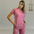 Women’s Top 915 Mauve Rose, Super Stretch Scrubs