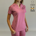 Women’s Top 915 Mauve Rose, Super Stretch Scrubs