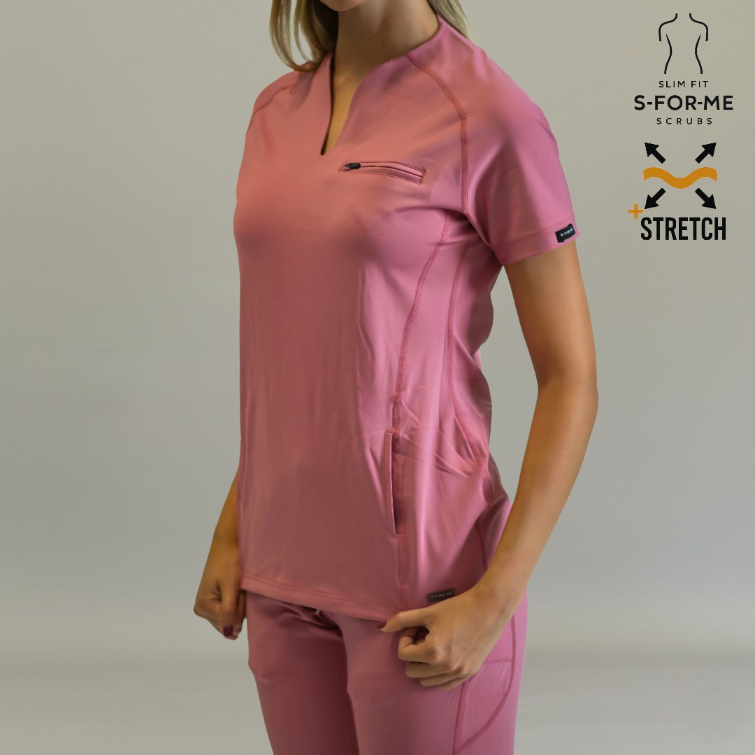 Women’s Top 915 Mauve Rose, Super Stretch Scrubs