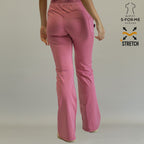 Women’s 915 Super Stretch Mauve Rose Flare Scrub Pants