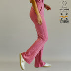 Women’s 915 Super Stretch Mauve Rose Flare Scrub Pants