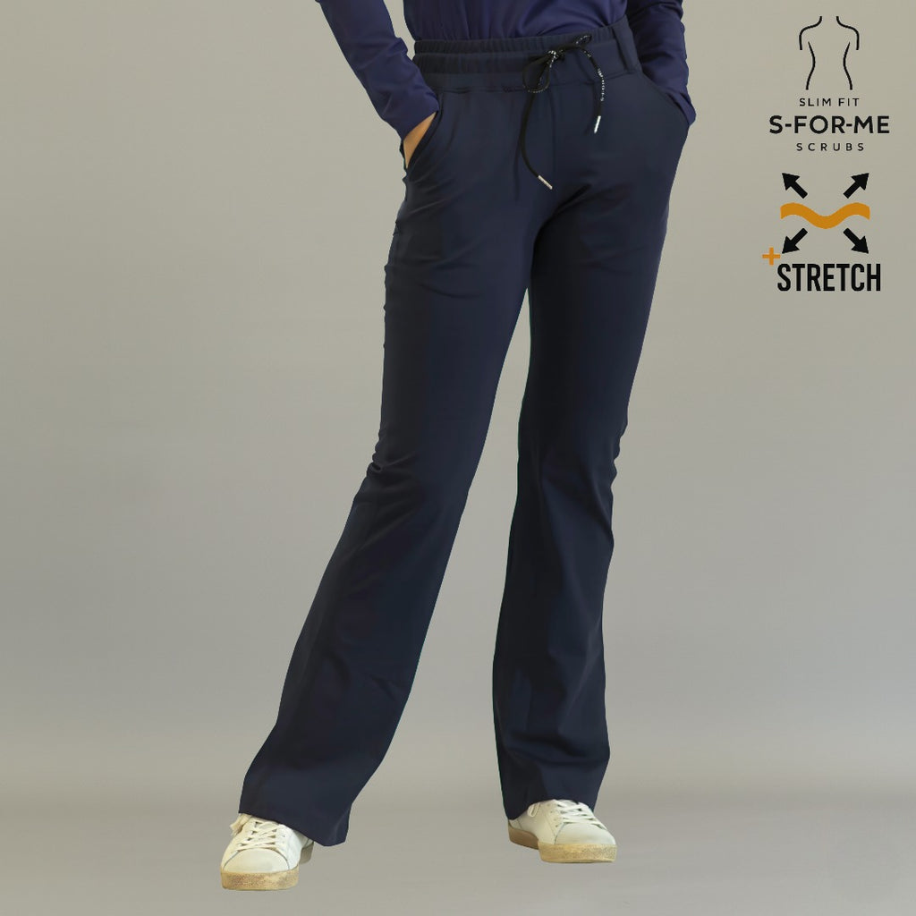 Women’s 915 Super Stretch Navy Blue Flare Scrub Pants
