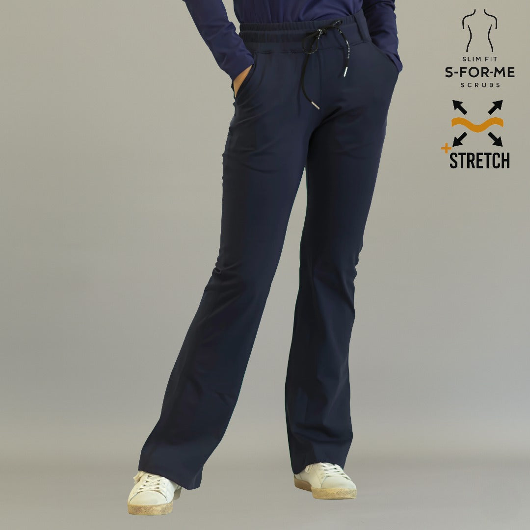 Women’s 915 Super Stretch Navy Blue Flare Scrub Pants