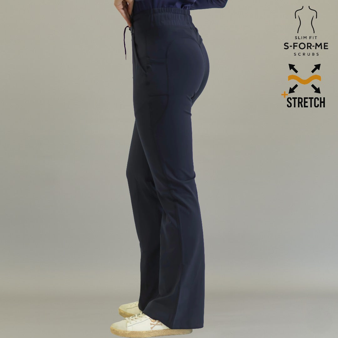 Women’s 915 Super Stretch Navy Blue Flare Scrub Pants