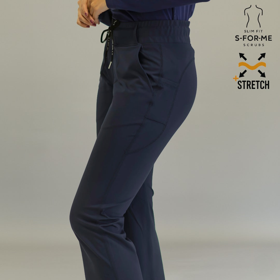 Women’s 915 Super Stretch Navy Blue Flare Scrub Pants