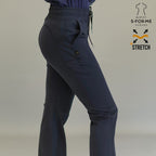 Women’s 915 Super Stretch Navy Blue Flare Scrub Pants