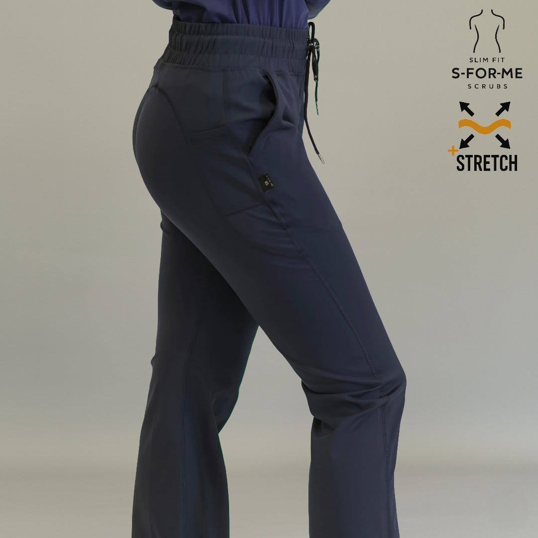 Women’s 915 Super Stretch Navy Blue Flare Scrub Pants