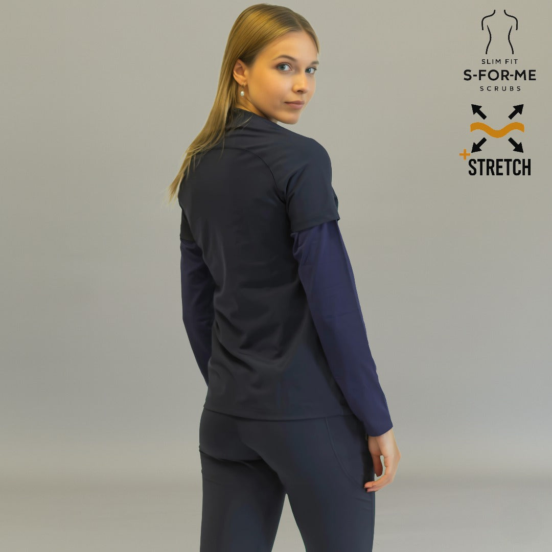 Women’s Top 915 Navy Blue, Super Stretch Scrubs