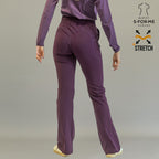 Women's 915 Super Stretch Purple Flare Scrub Pants