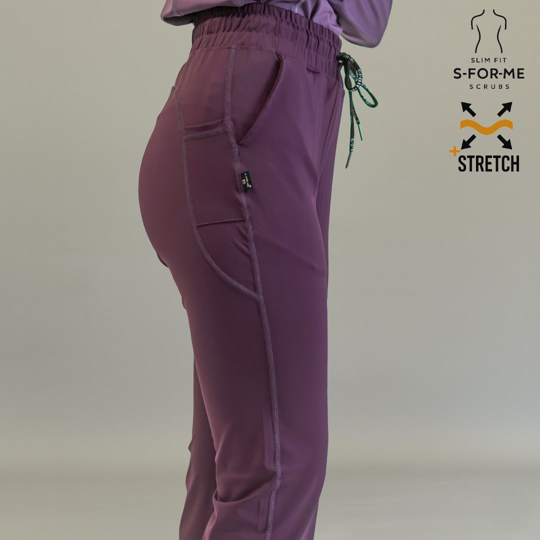 Women's 915 Super Stretch Purple Flare Scrub Pants