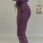 Women's 915 Super Stretch Purple Flare Scrub Pants