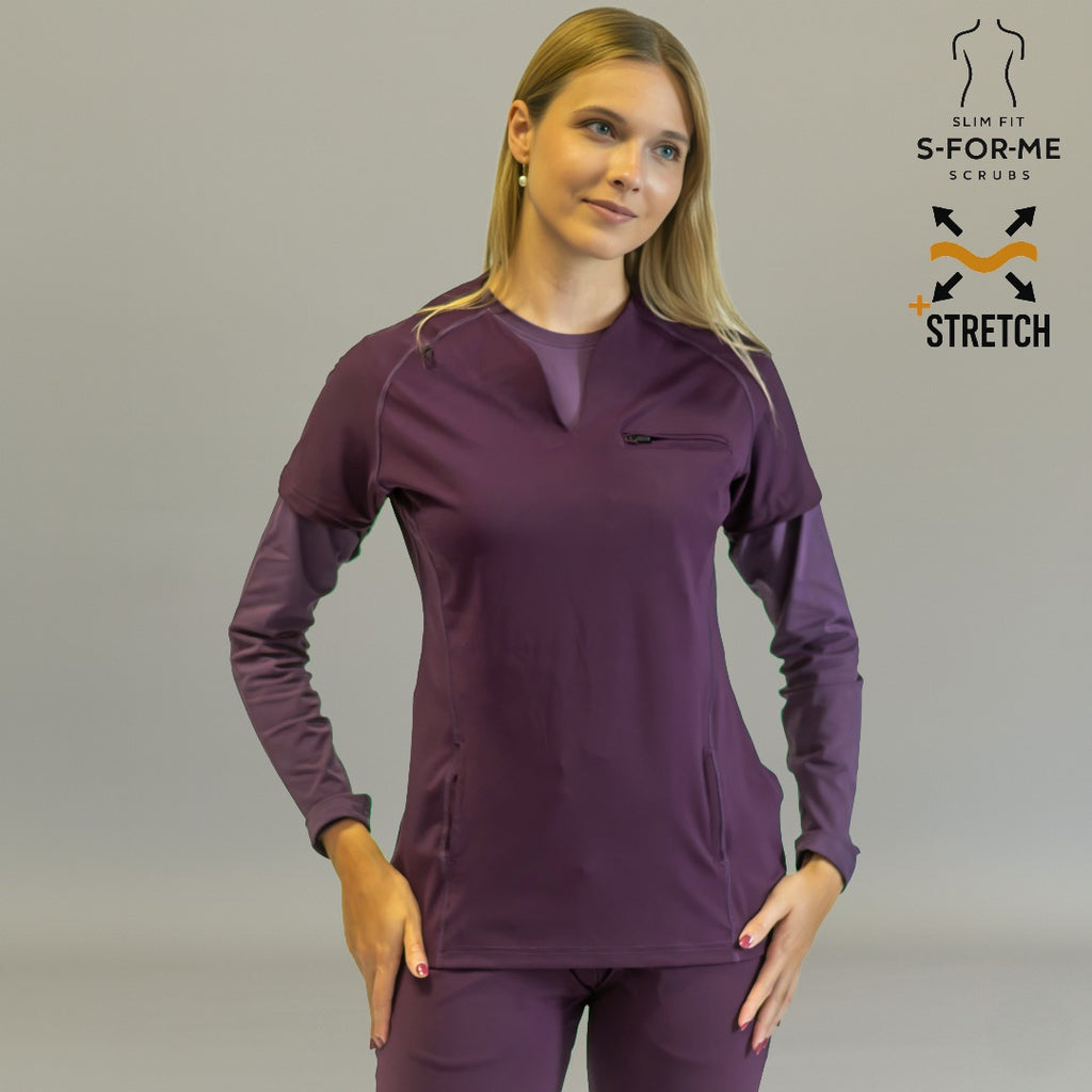 Women's Top 915 Purple, Super Stretch Scrubs