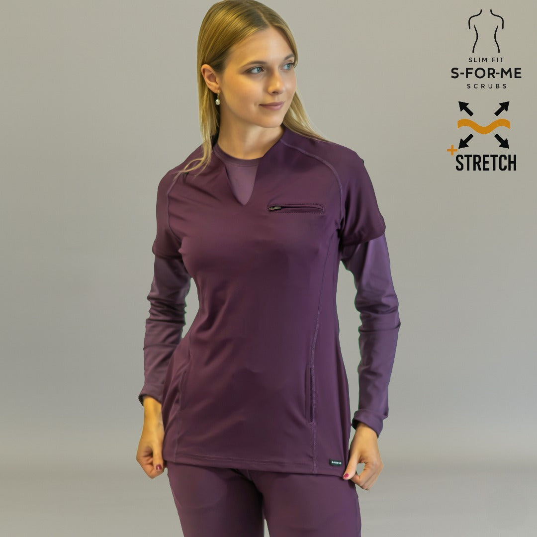 Women's Top 915 Purple, Super Stretch Scrubs