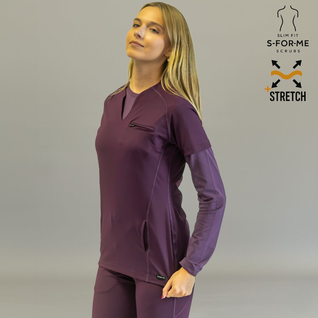 Women's Top 915 Purple, Super Stretch Scrubs