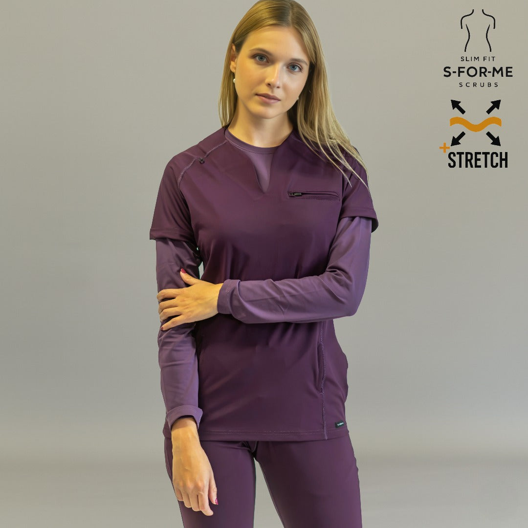 Women's Top 915 Purple, Super Stretch Scrubs