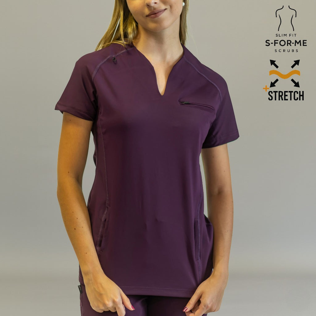 Women's Top 915 Purple, Super Stretch Scrubs