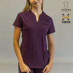 Women's Top 915 Purple, Super Stretch Scrubs