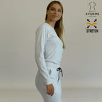 Women's Long Sleeve Underscrub | White Super Stretch