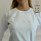 Women's Long Sleeve Underscrub | White Super Stretch