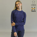 Women's Long Sleeve Underscrub | Navy Super Stretch